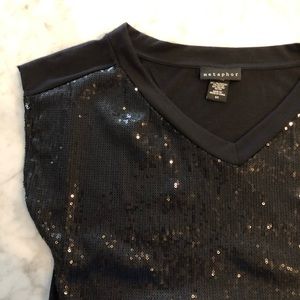 Metaphor Sequin T Shirt Dress
